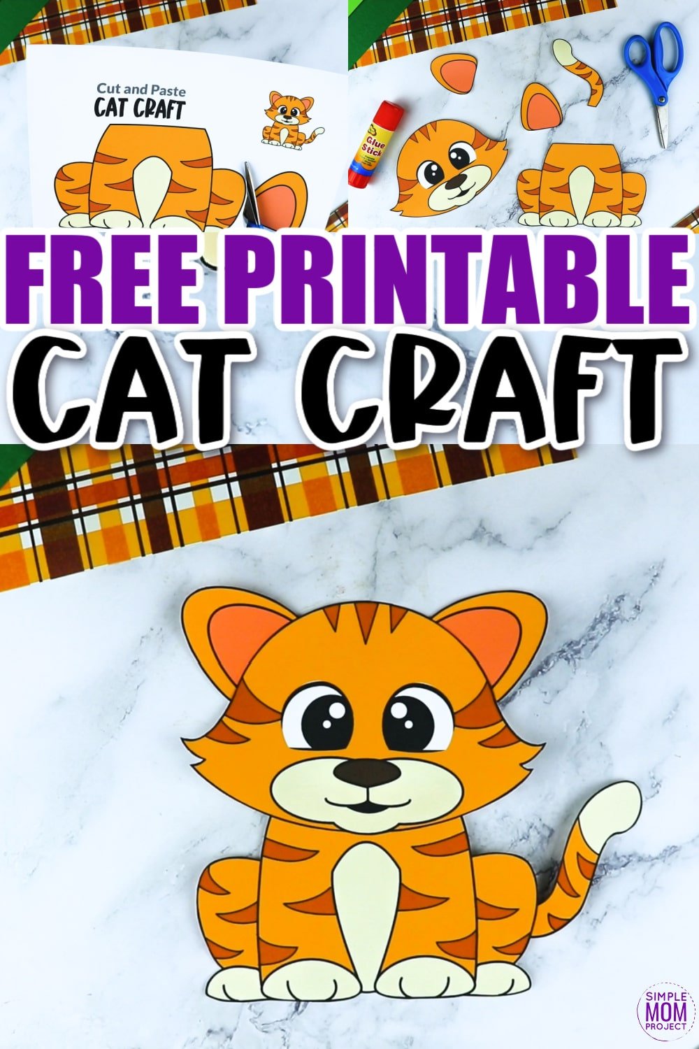 Free printable cat craft template â simple mom project