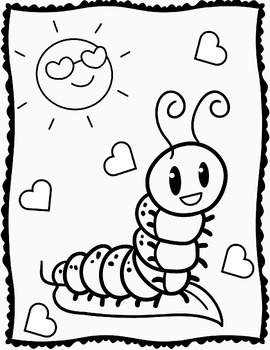 Caterpillar coloring pages for kids