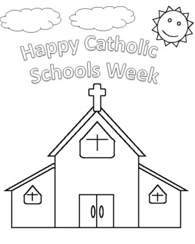 Catholic schools week coloring pages by rosa restituyo tpt