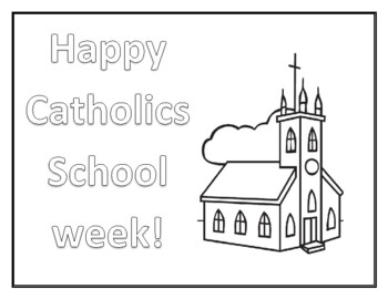 Catholic schools week coloring pages tpt