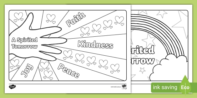 Catholic education week colouring page teacher made