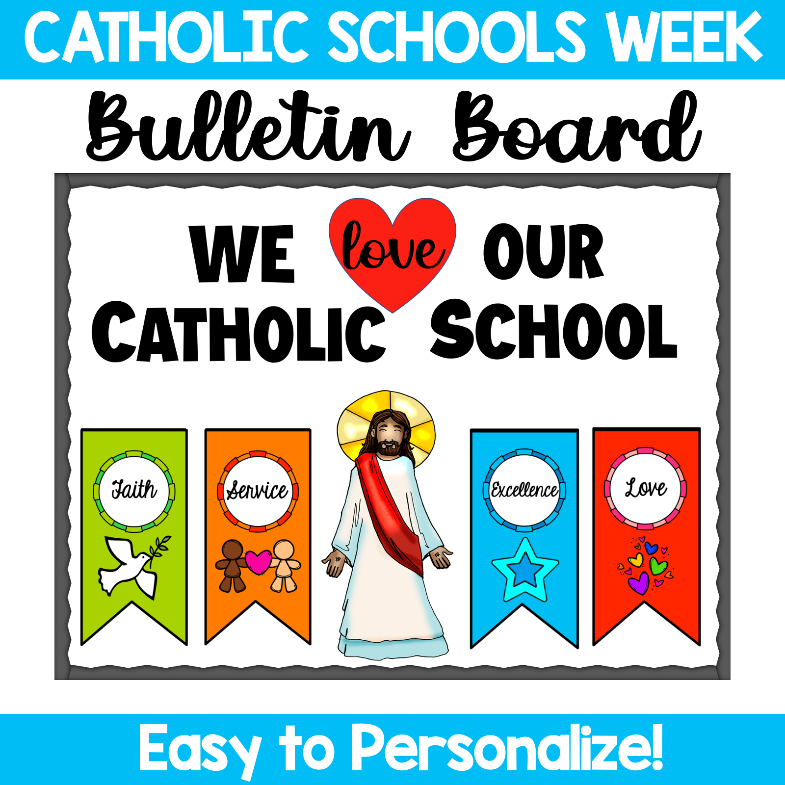 Catholic schools week bulletin board