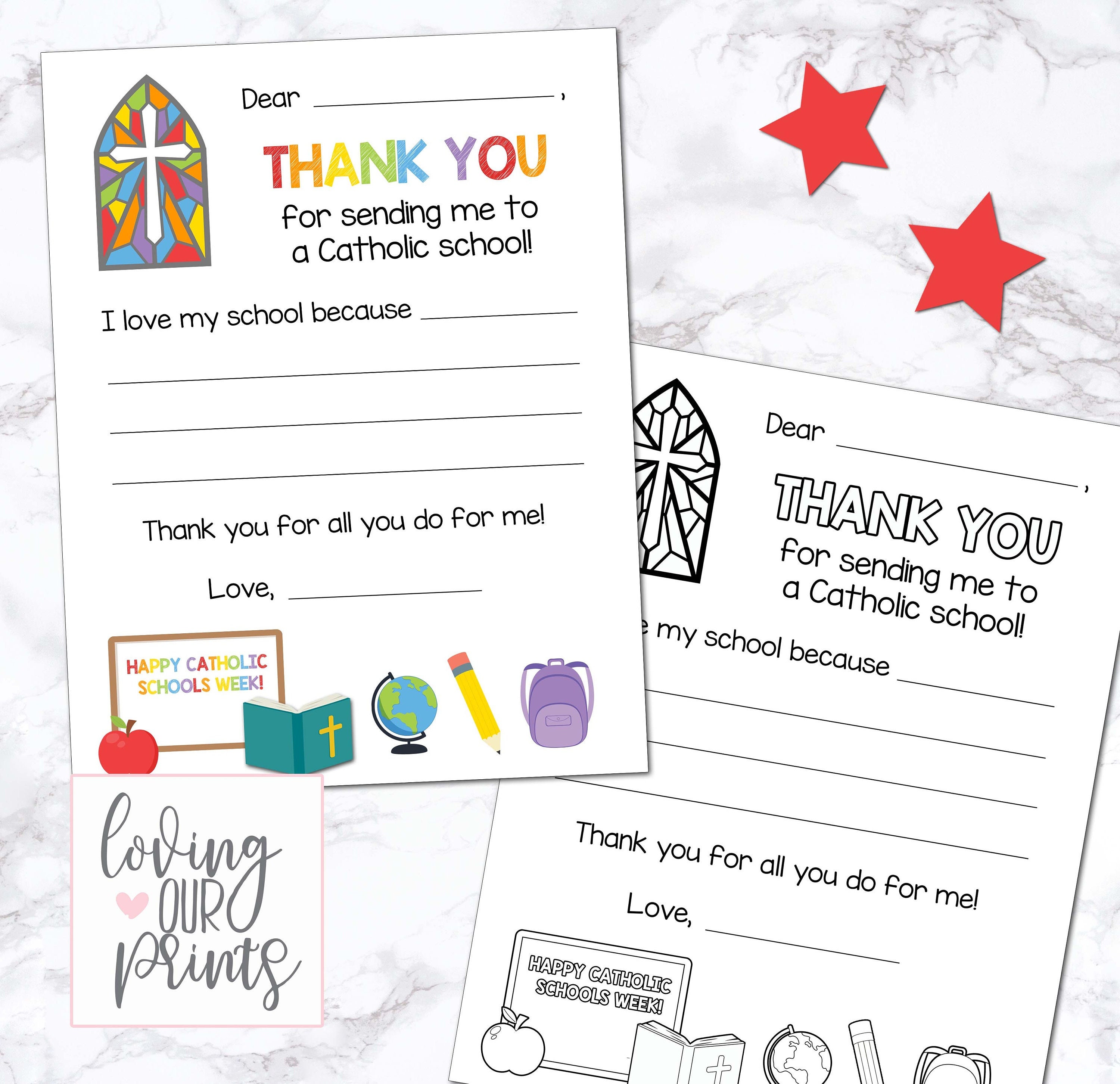 Catholic schools week thank you mom and dad i love my catholic school catholic schools week activities catholic schools week printables