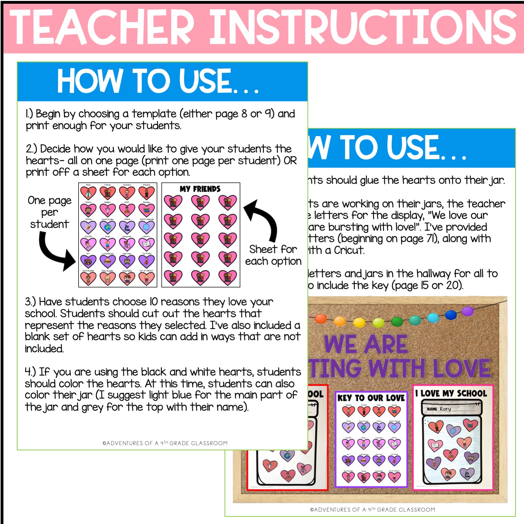 Catholic schools week craft heart jar activity