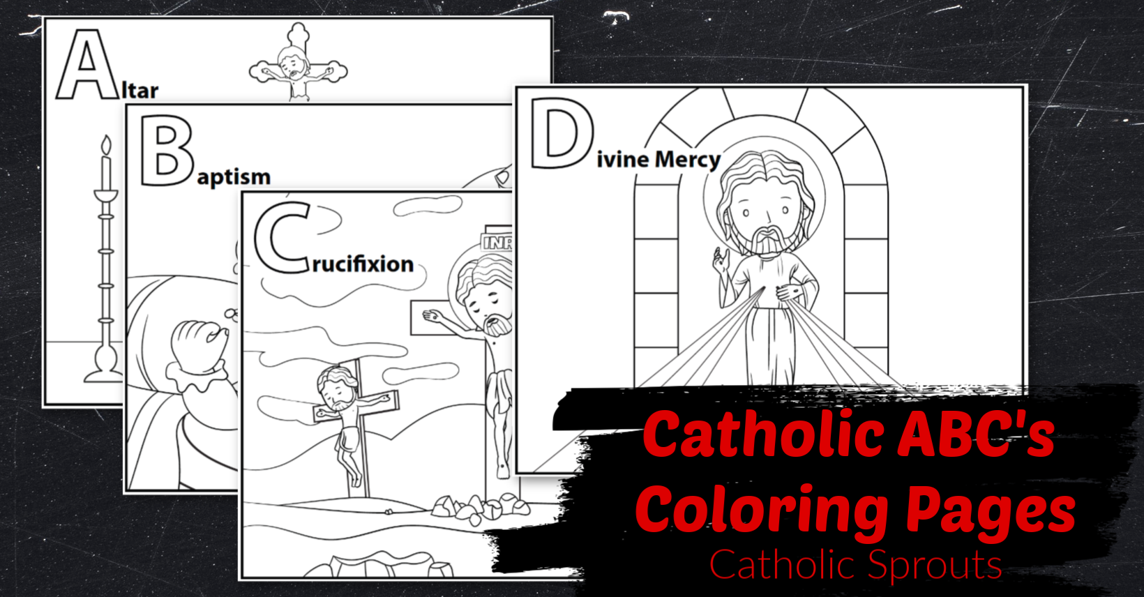 Catholic abcs coloring pages new and improved