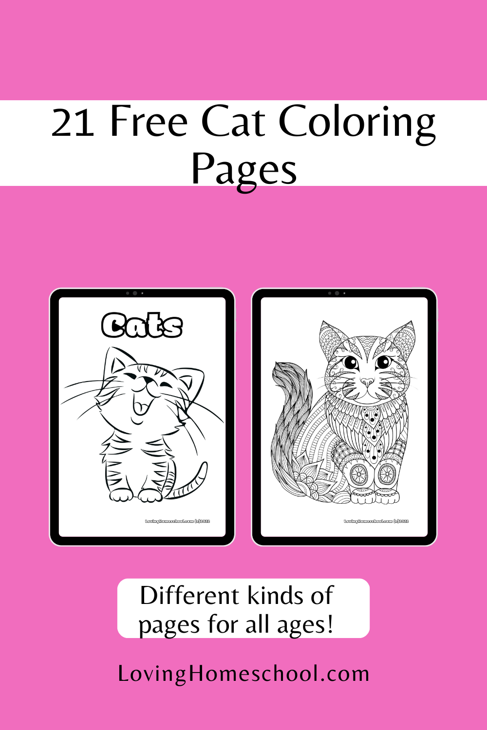 Free cat coloring pages