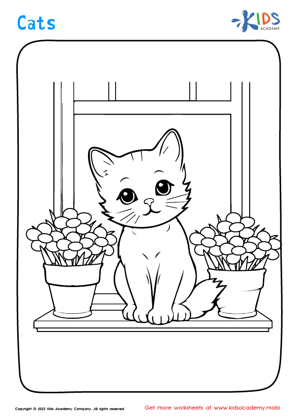 Free printable cat coloring page