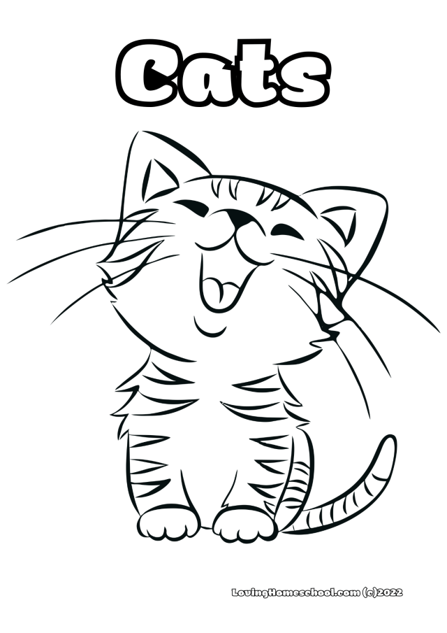 Free cat coloring pages