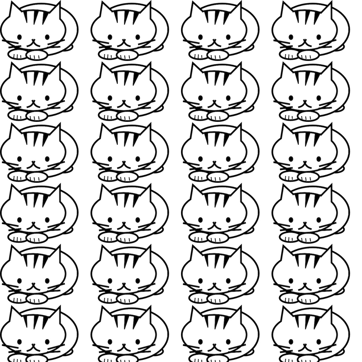 Free printable cat coloring pages