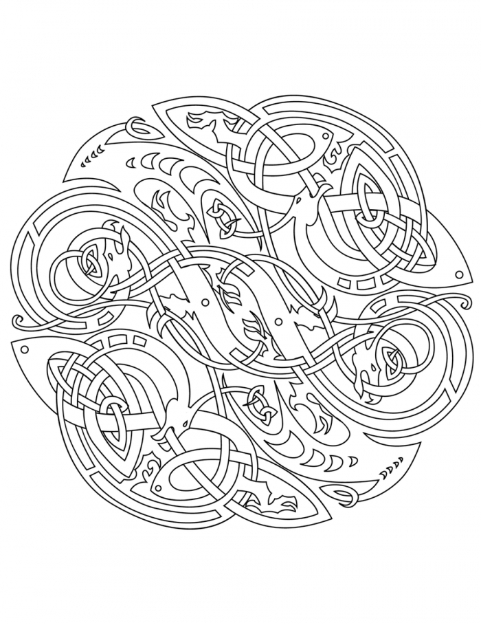 Celtic knot coloring pages printable for free download