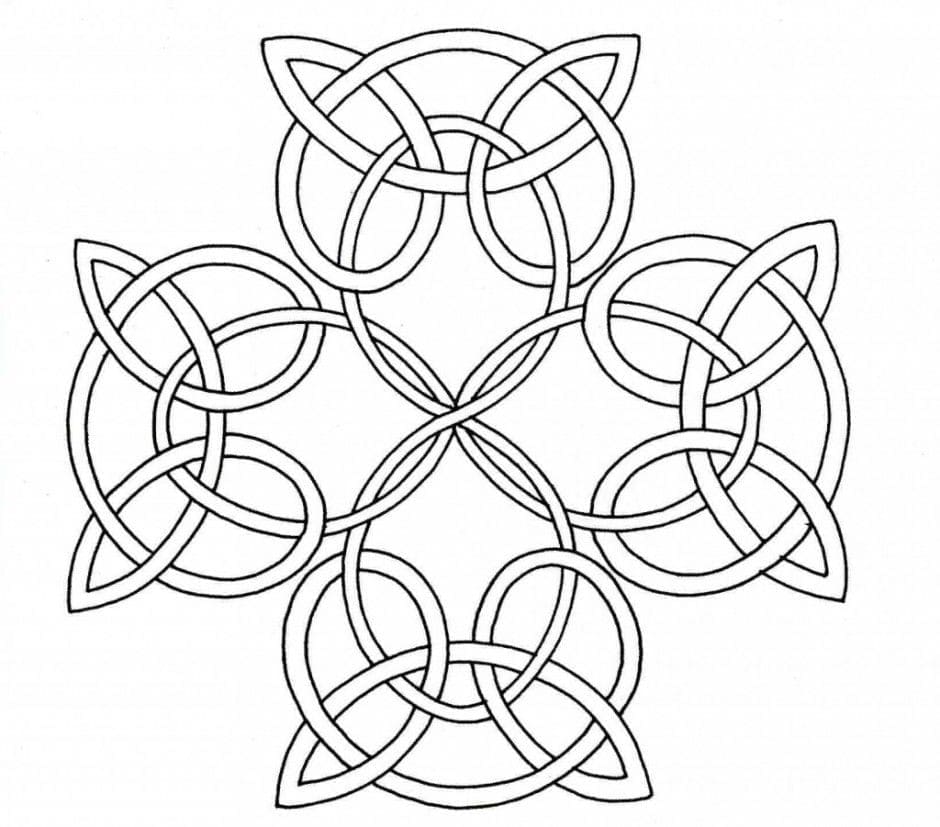 Free printable celtic knot coloring page