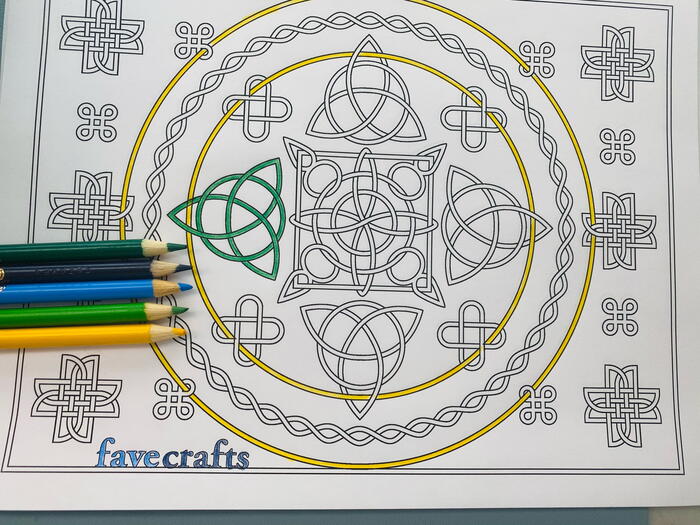 Free printable celtic knot coloring page