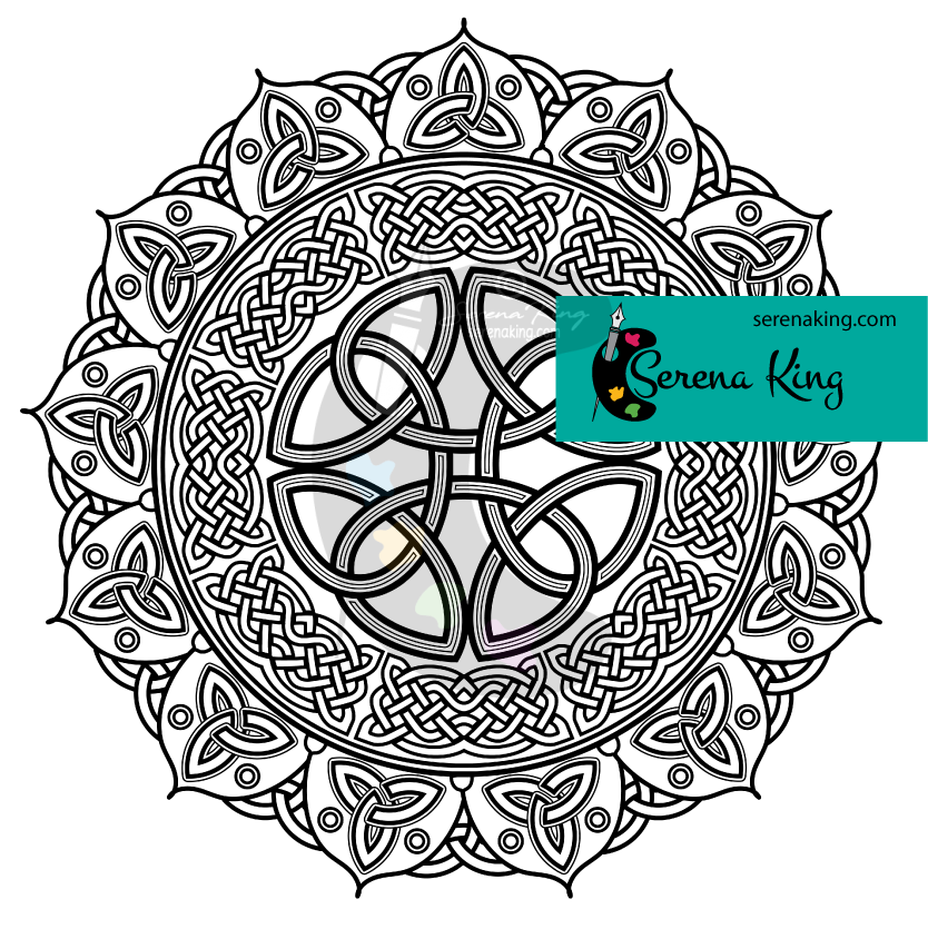 Celtic mandala coloring page â serena king