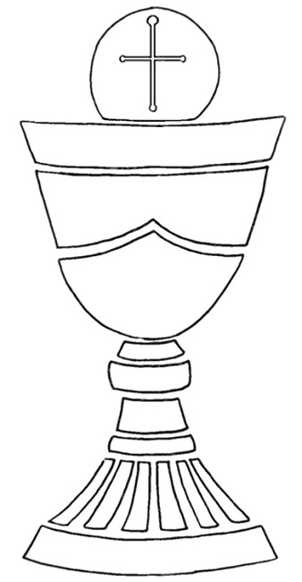 Chalice window cling craft â catholic playground