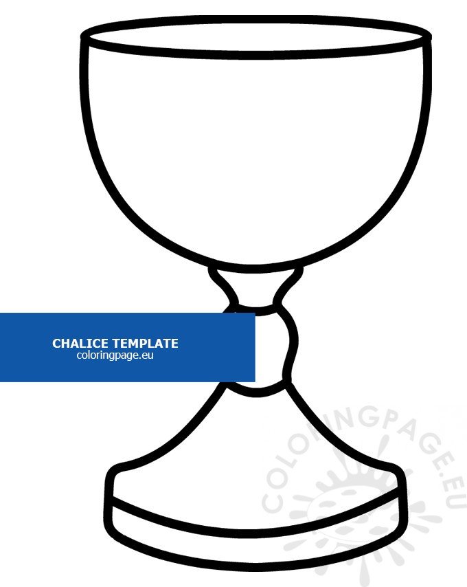 Chalice template first communion coloring page