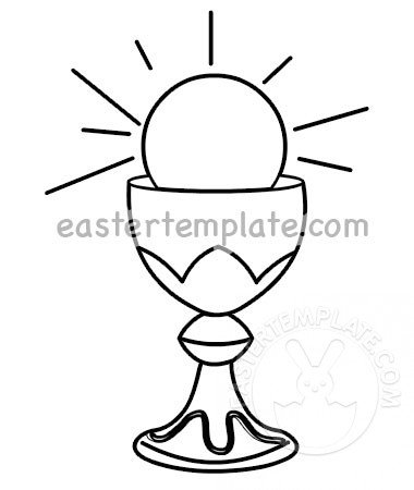 Catholic chalice host coloring page