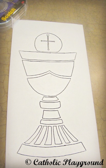 Chalice window cling craft â catholic playground