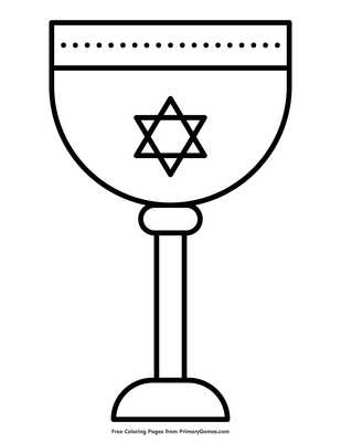 Kiddush cup coloring page â free printable pdf from