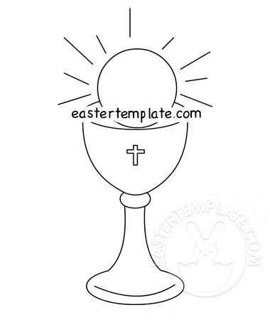 Munion cup and host coloring page
