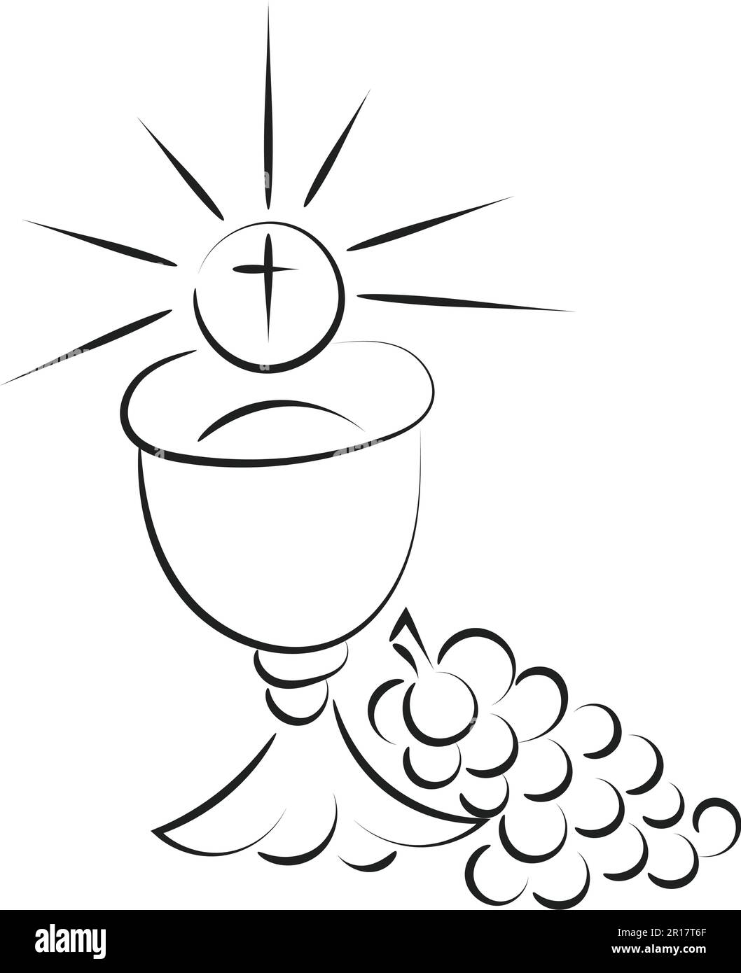 Chalice and host stock vector images