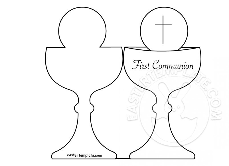 Card first munion chalice template