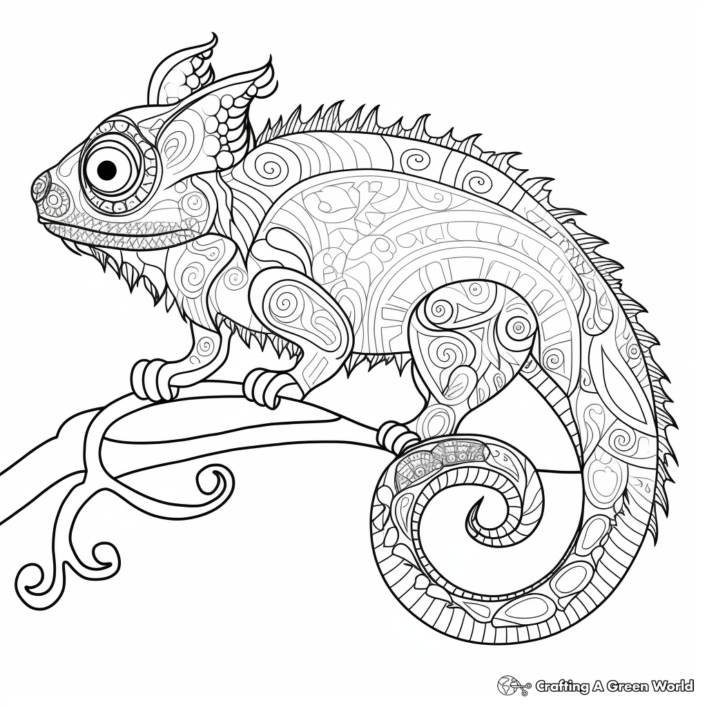 Chameleon coloring pages