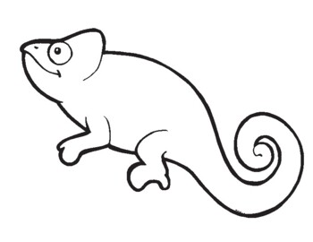 Chameleon coloring page by maggies art room tpt