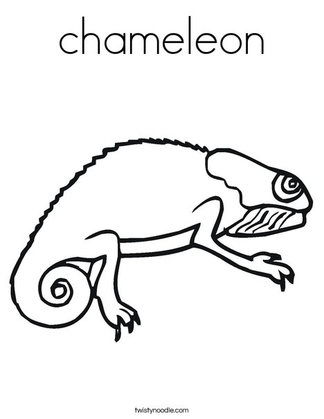 Chameleon coloring page