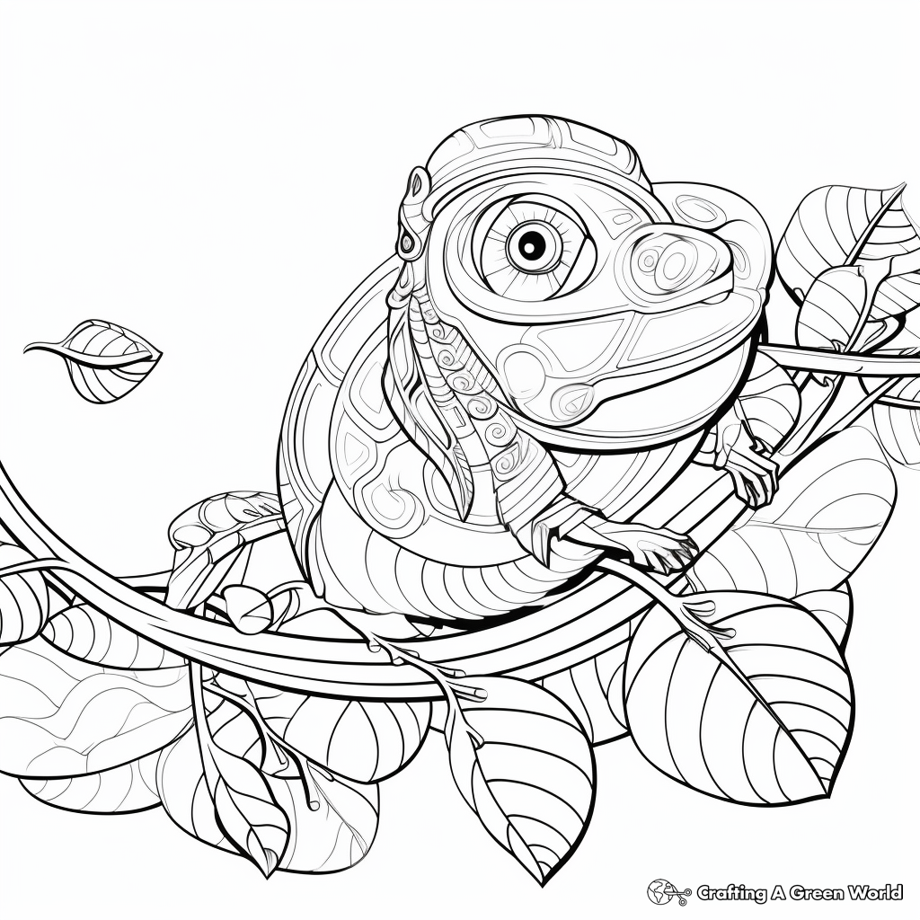 Chameleon coloring pages