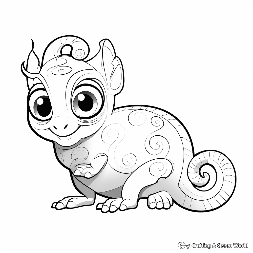 Chameleon coloring pages