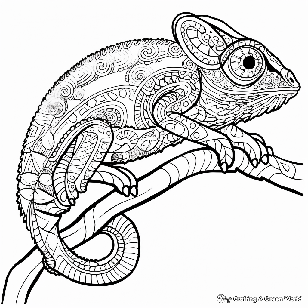 Chameleon coloring pages