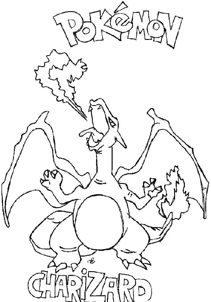Online coloring pages coloring page charizard pokemon download print coloring page