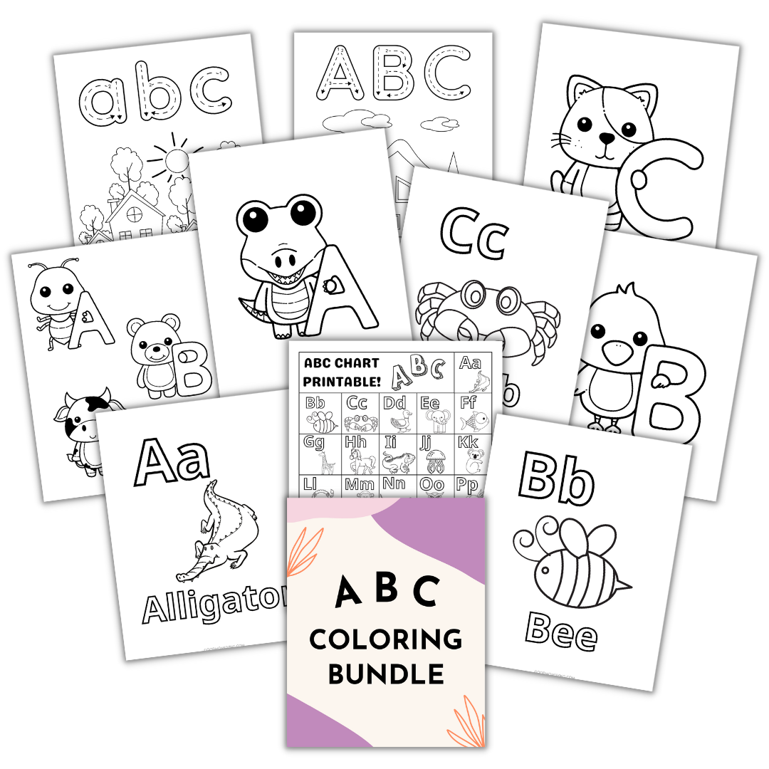 Alphabet coloring pages free printable for toddlers