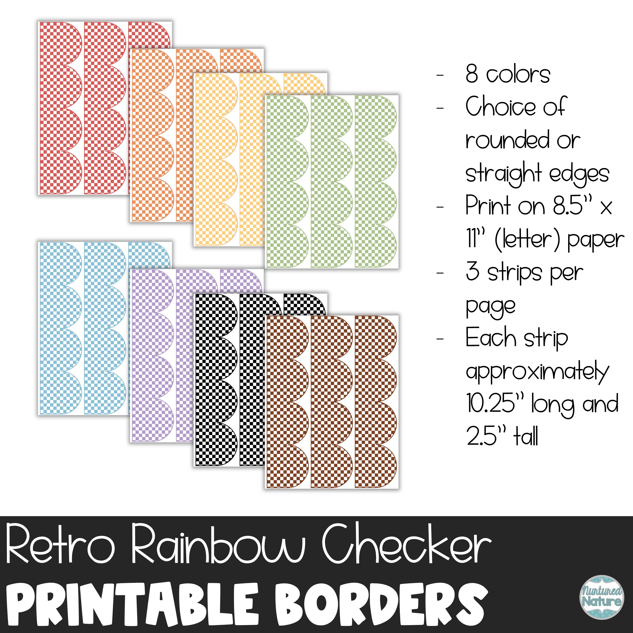 Checker bulletin board borders