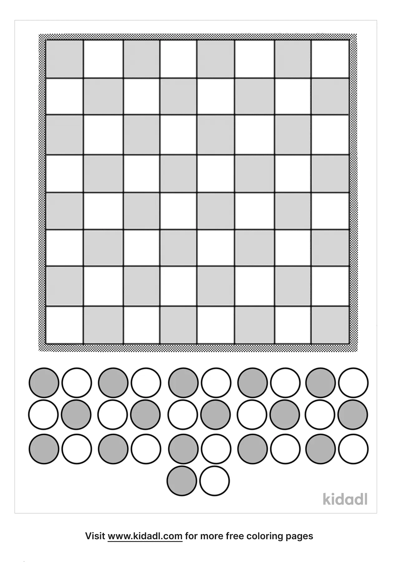 Free checkerboard coloring page coloring page printables