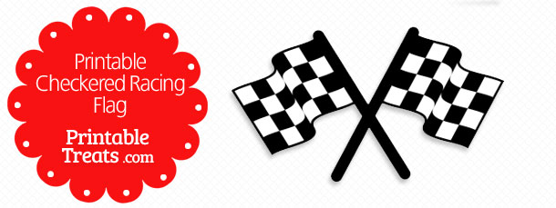 Printable checkered racing flag â printable treats