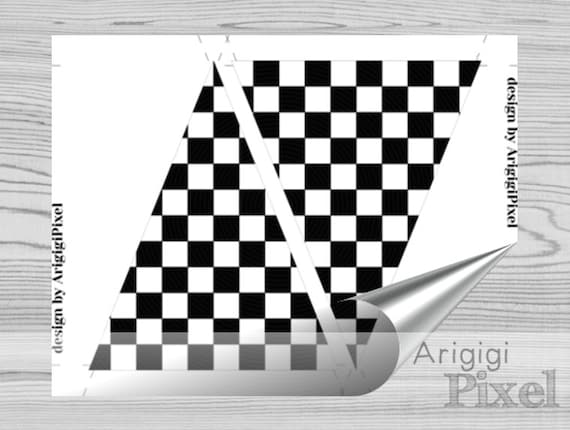 Printable checkered pennants black and white boy birthday party banner race finish line flags download download now