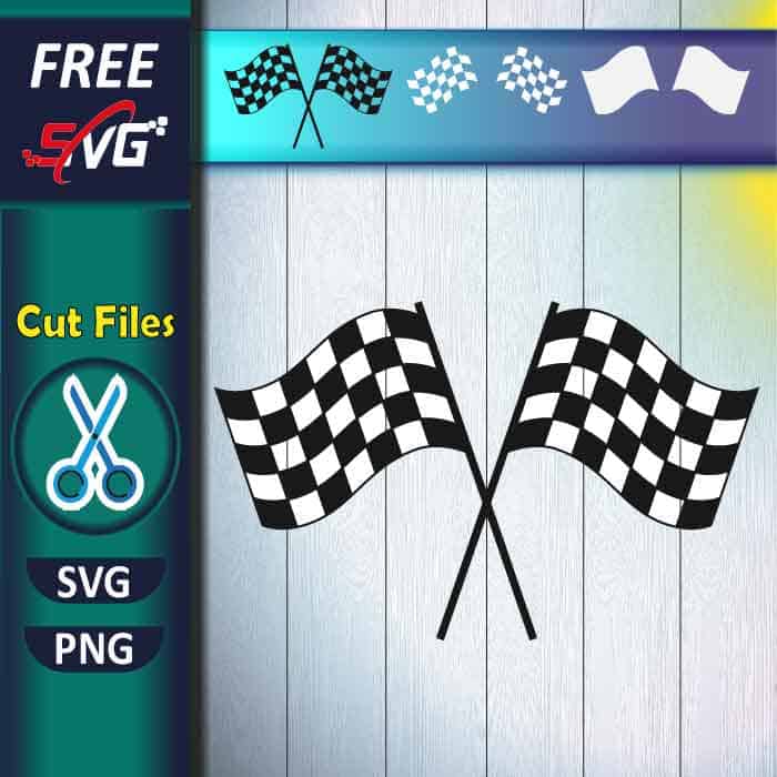 Checkered flag crossed svg free