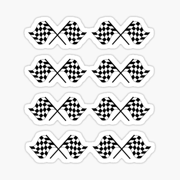 Checkered flag chequered flag win winner racing cars race sticker for sale by ronaldsonou
