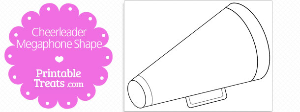 Printable cheerleader megaphone shape â printable treats
