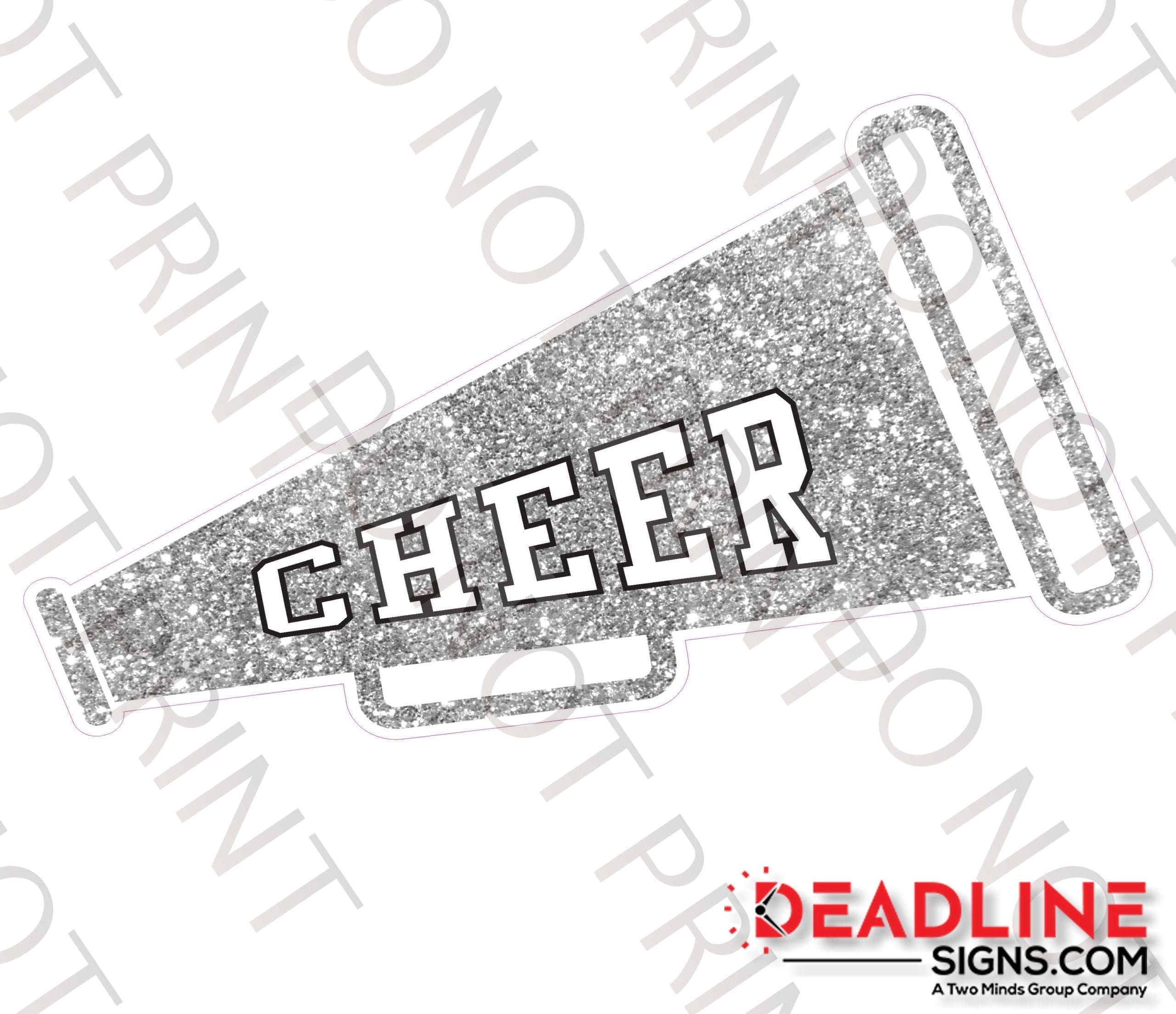 Inch cheer megaphone yard card â yard letters by deadline signs