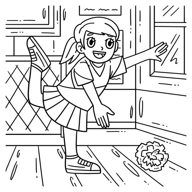 Cheerleading stock illustrations royalty