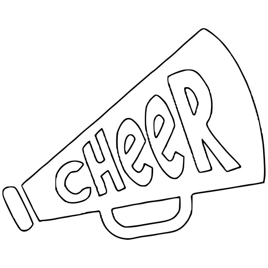 Cheer megaphone outline mug