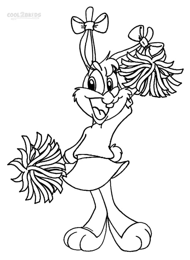 Printable cheerleading coloring pages for kids