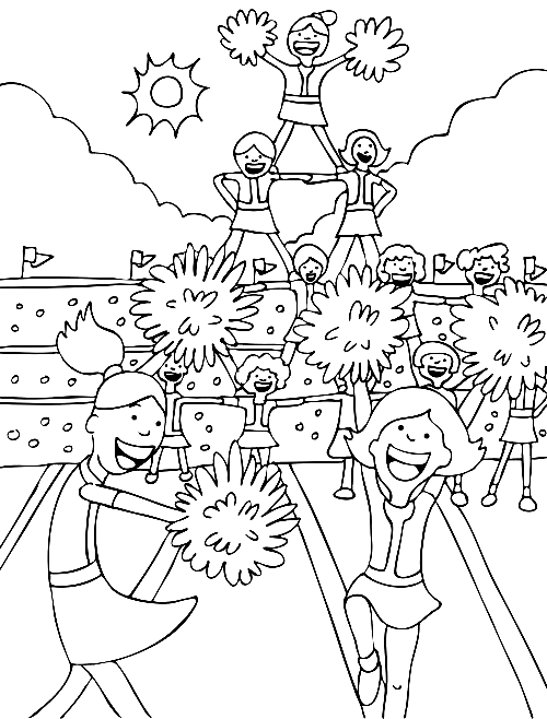 Cheer megaphone coloring page