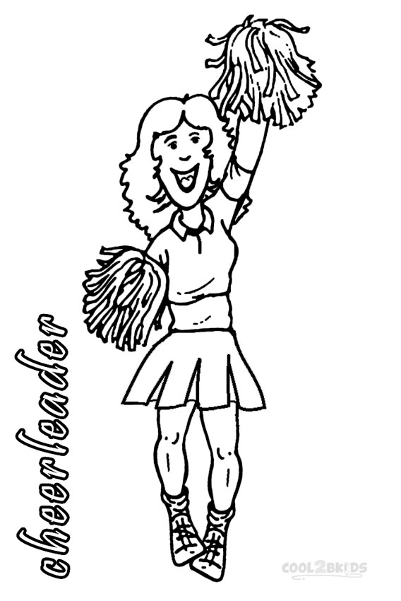 Printable cheerleading coloring pages for kids