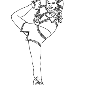 Cheerleading coloring pages printable for free download