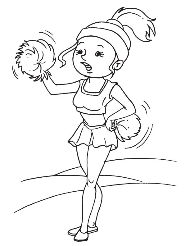 Attracting cheerleader coloring page download free attracting cheerleader coloring page for kids best coloring pages