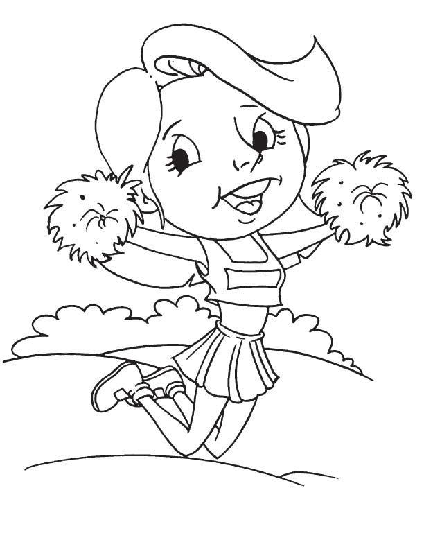 Cheerleader jumping coloring page download free cheerleader jumping coloring page for kids best coloring pages