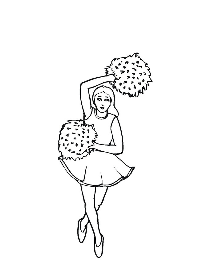 Coloring pages free printable cheerleading coloring pages for kids